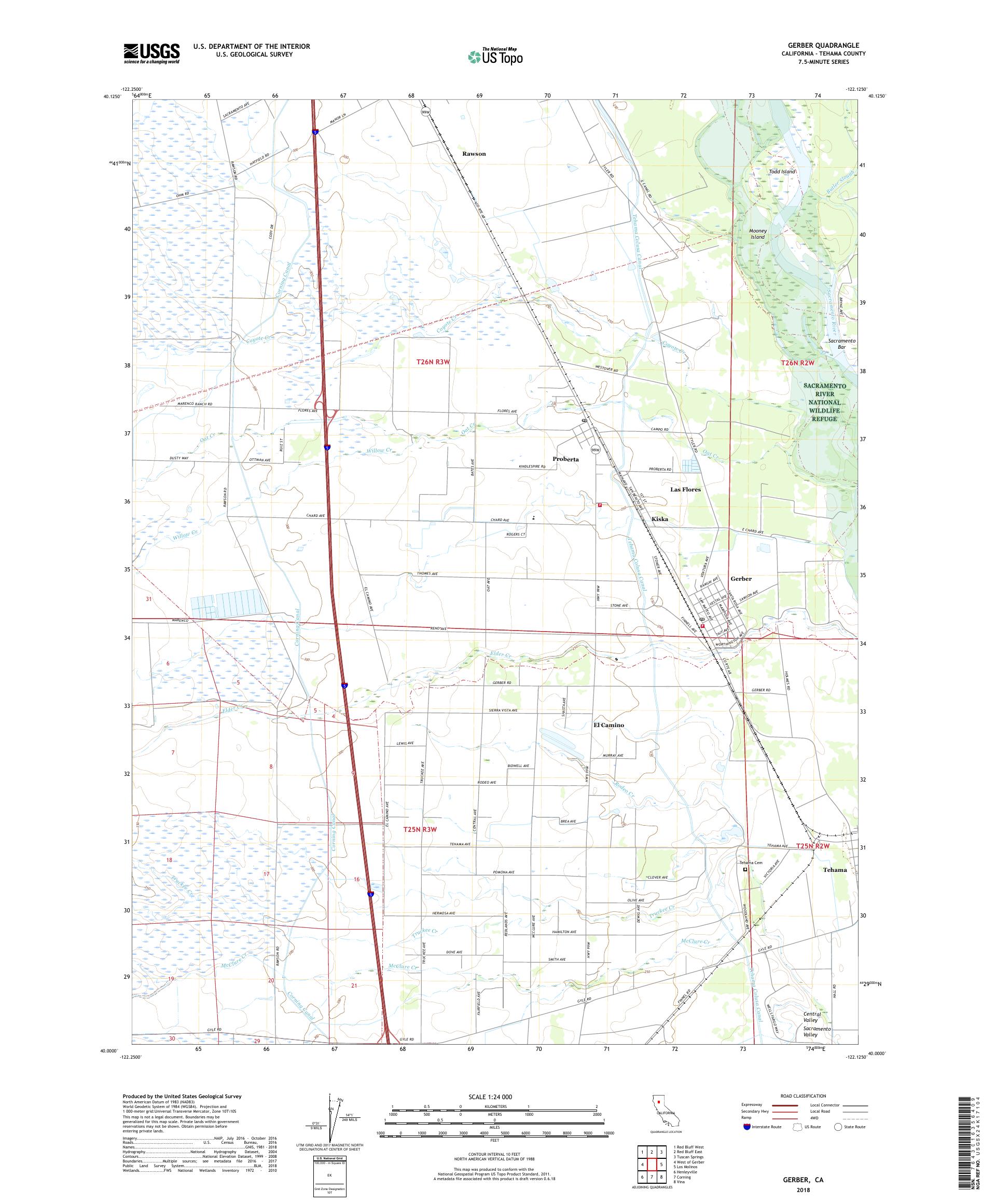 Gerber California US Topo Map – MyTopo Map Store