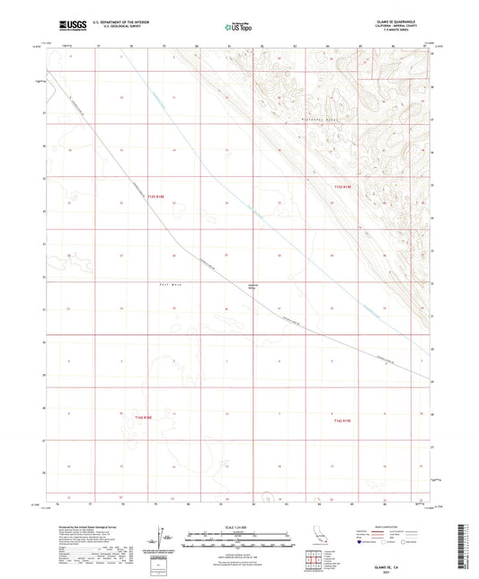 Glamis SE California US Topo Map Image