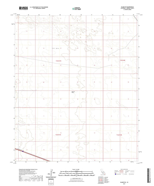 Glamis SW California US Topo Map Image