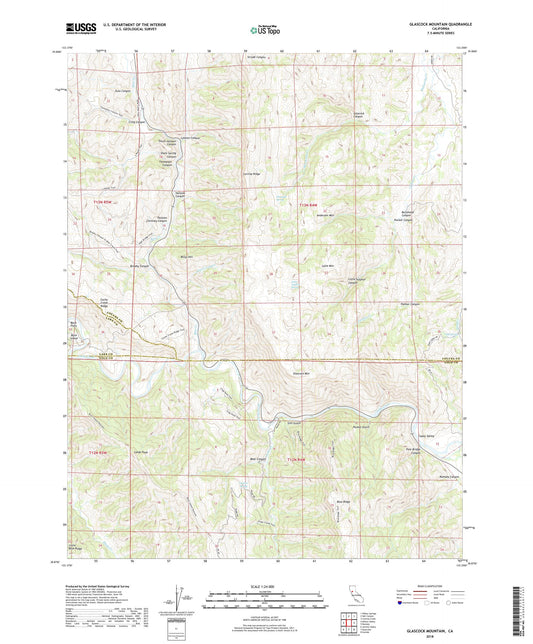 Glascock Mountain California US Topo Map Image