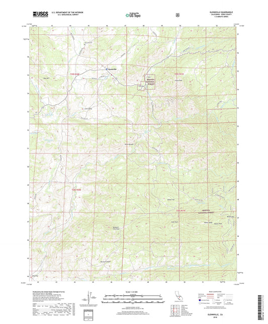 Glennville California US Topo Map Image