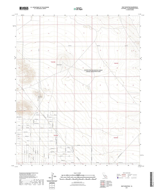 Goat Mountain California US Topo Map Image