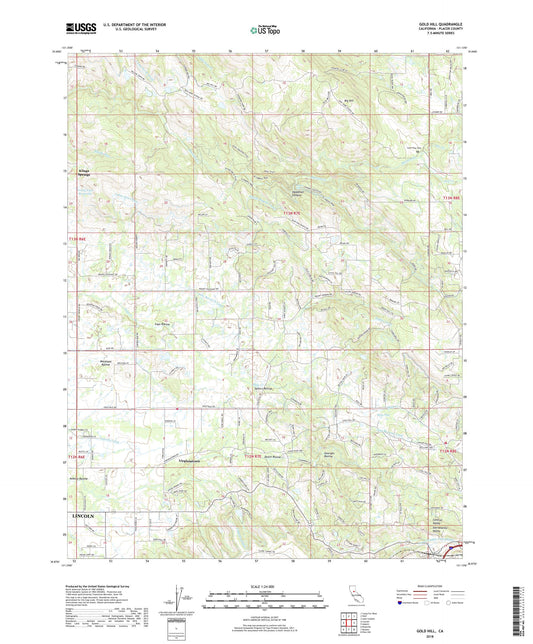 Gold Hill California US Topo Map Image