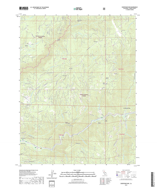 Goodyears Bar California US Topo Map Image