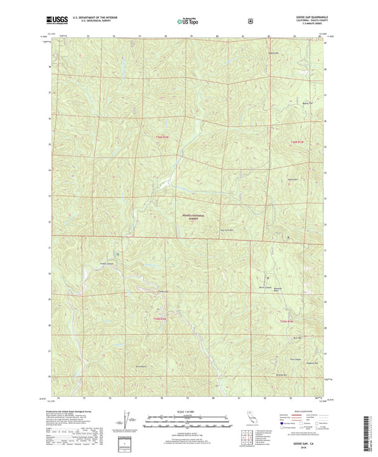 Goose Gap California US Topo Map Image