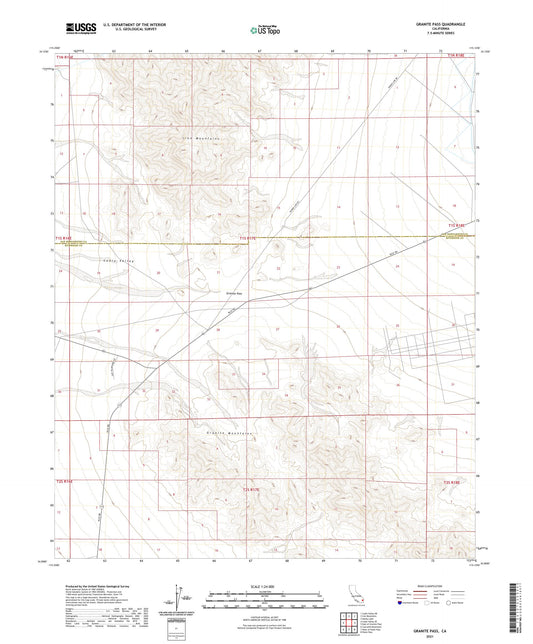 Granite Pass California US Topo Map Image
