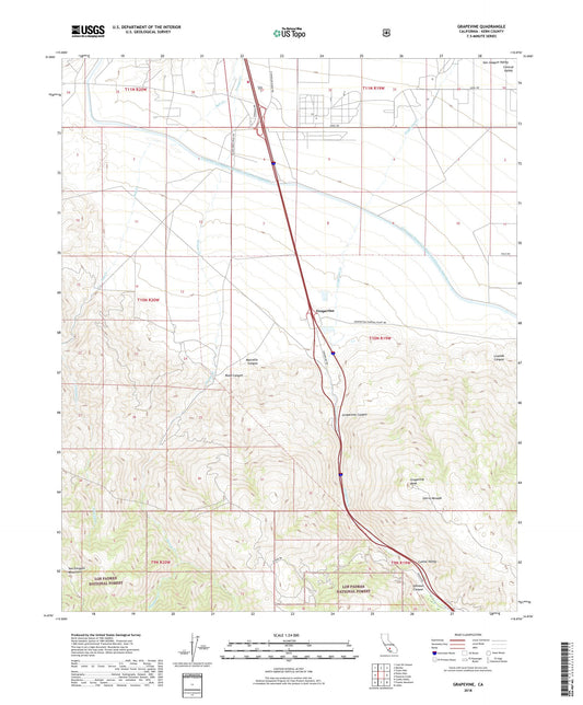 Grapevine California US Topo Map Image