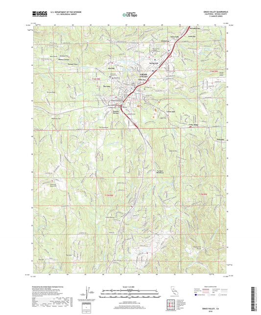 Grass Valley California US Topo Map Image
