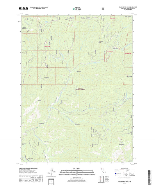 Grasshopper Ridge California US Topo Map Image