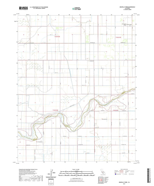 Gravelly Ford California US Topo Map Image