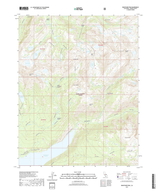 Graveyard Peak California US Topo Map Image