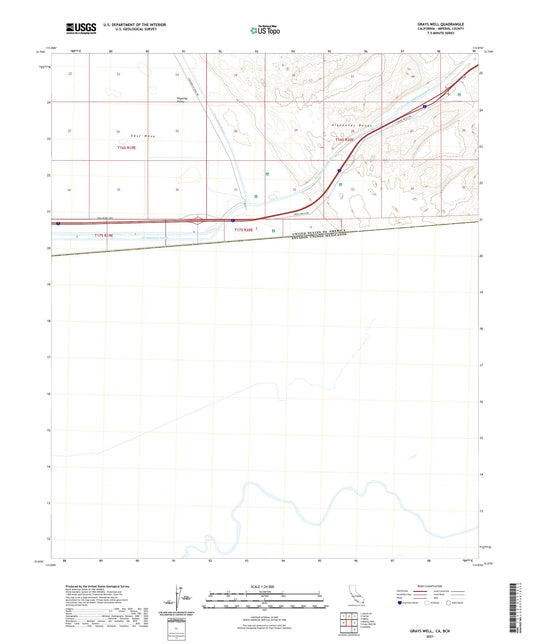Grays Well California US Topo Map Image