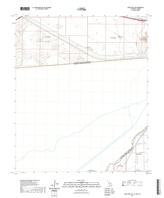 Grays Well NE California US Topo Map Image