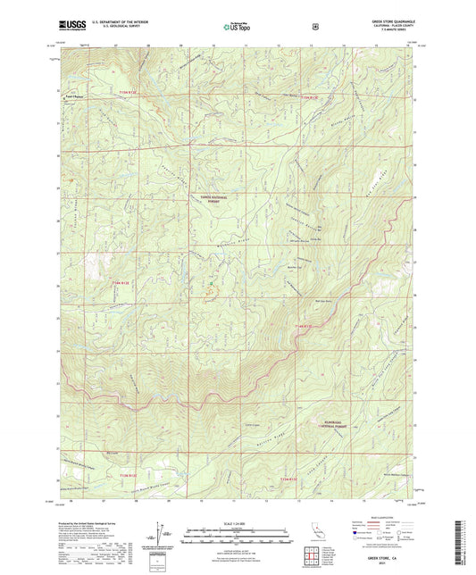 Greek Store California US Topo Map Image