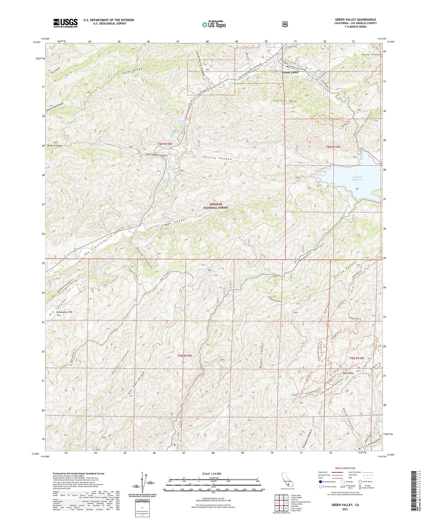 Green Valley California US Topo Map Image