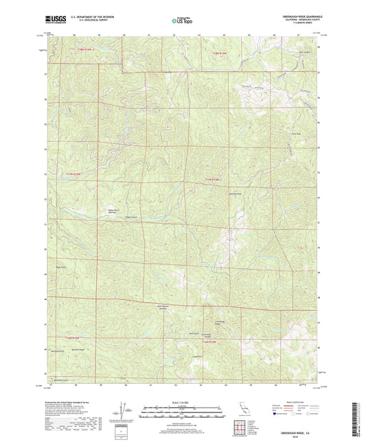 Greenough Ridge California US Topo Map Image