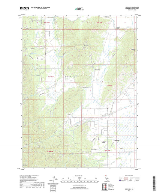 Greenview California US Topo Map Image