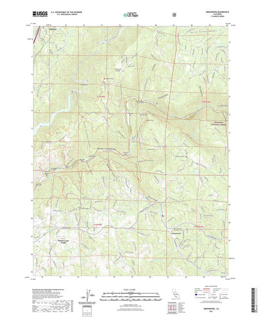 Greenwood California US Topo Map Image