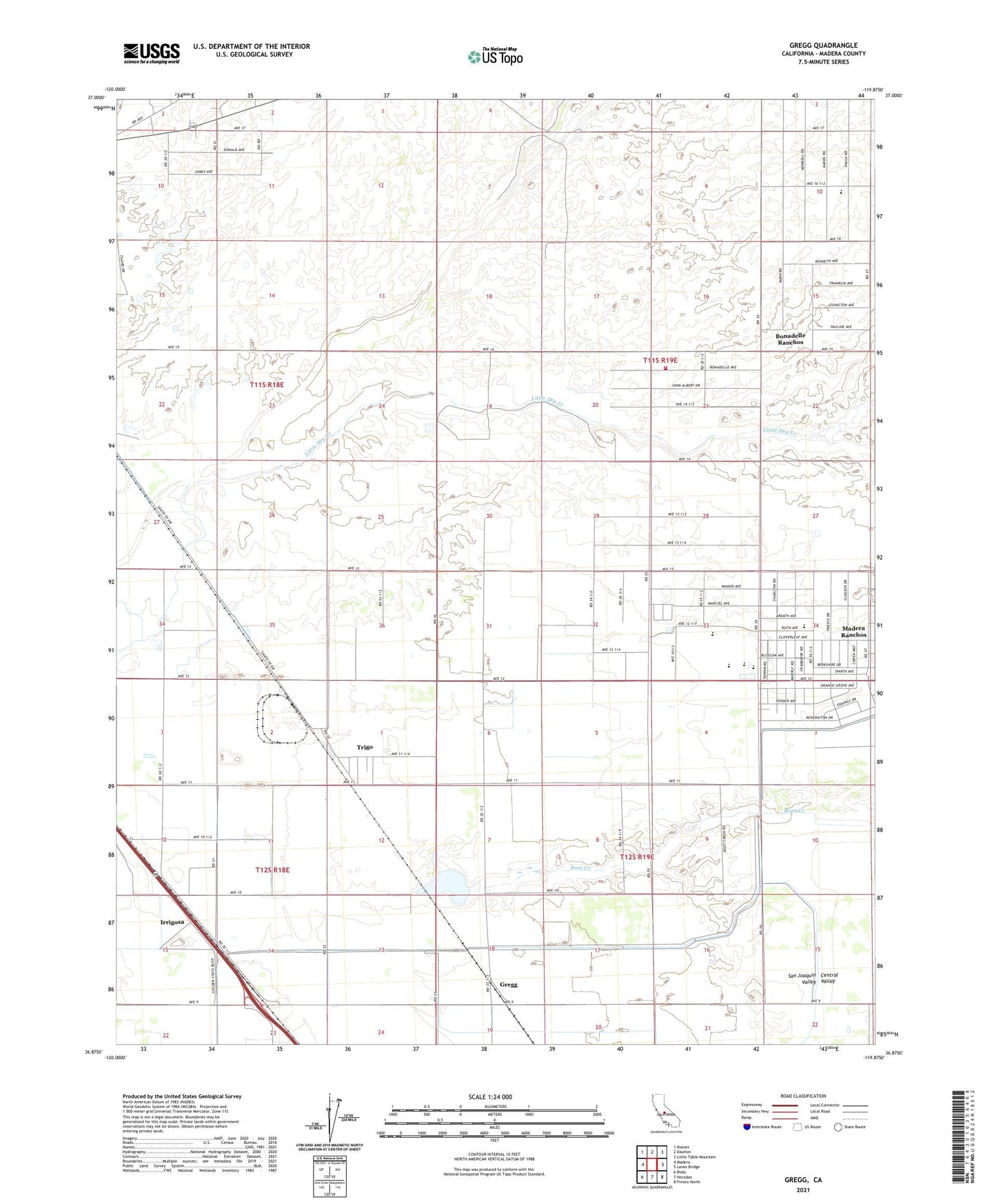 Gregg California US Topo Map Image