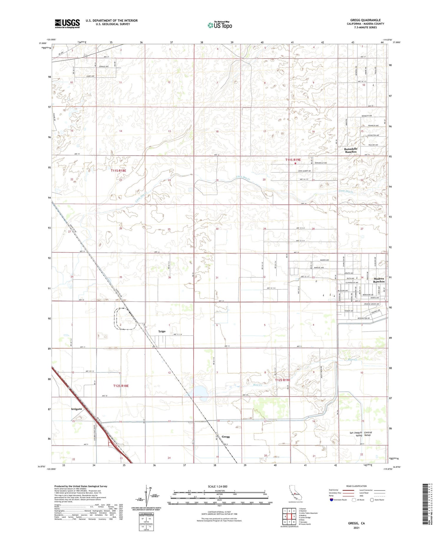 Gregg California US Topo Map Image