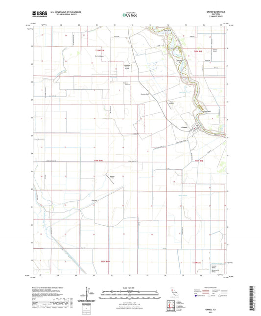 Grimes California US Topo Map Image