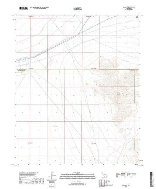 Grommet California US Topo Map Image