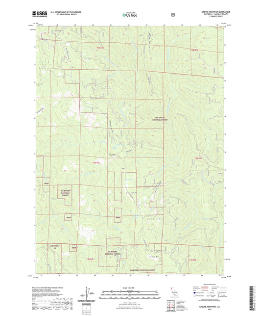 Grouse Mountain California US Topo Map Image