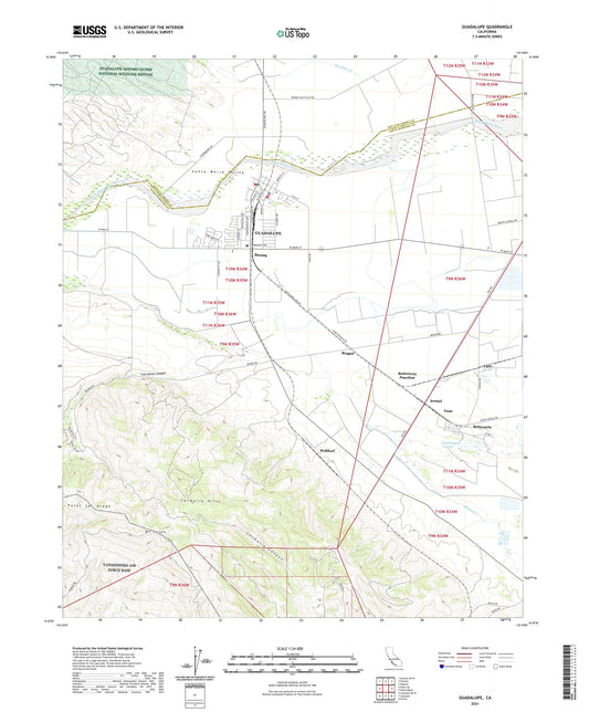 Guadalupe California US Topo Map Image