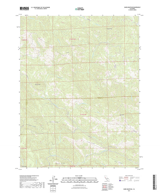 Gube Mountain California US Topo Map Image