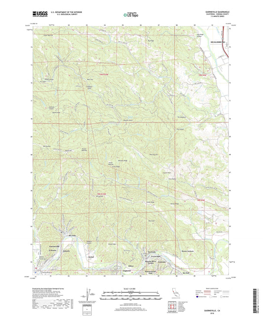 Guerneville California US Topo Map Image