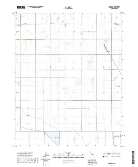 Guernsey California US Topo Map Image