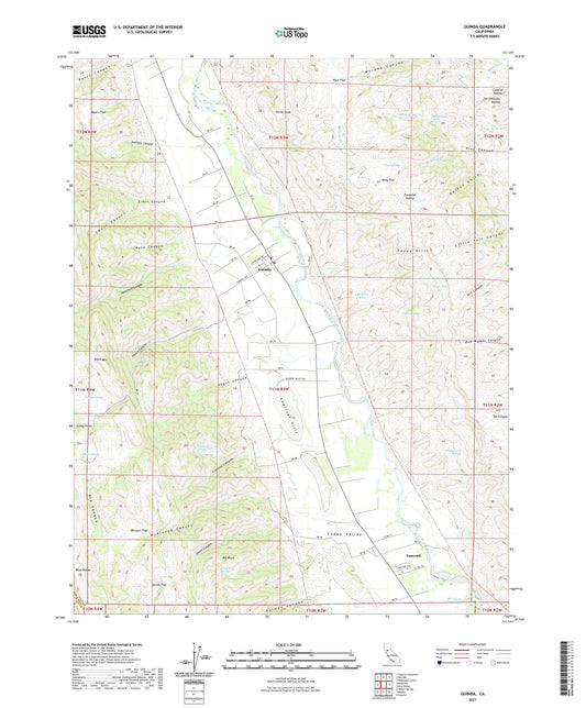 Guinda California US Topo Map Image