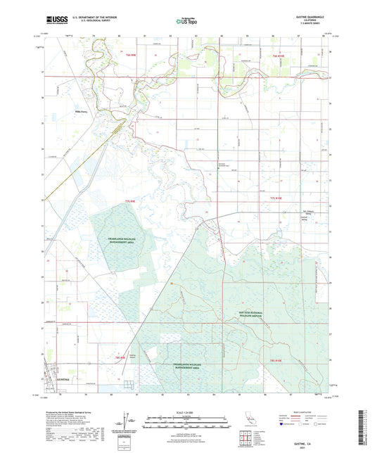 Gustine California US Topo Map Image