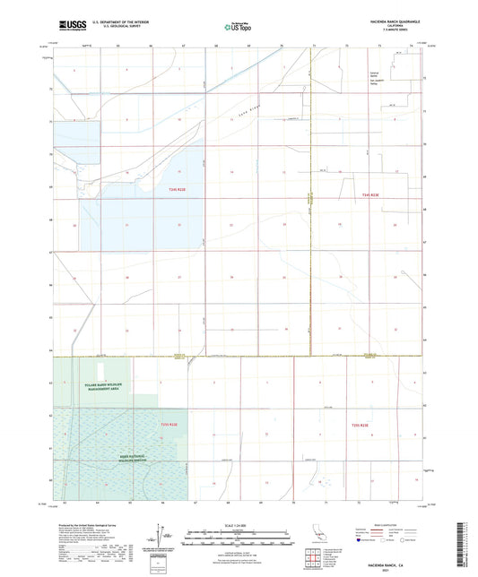 Hacienda Ranch California US Topo Map Image