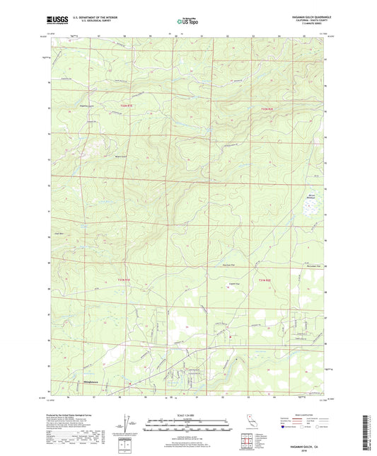 Hagaman Gulch California US Topo Map Image