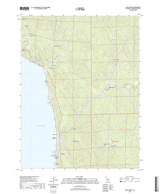 Hales Grove California US Topo Map Image