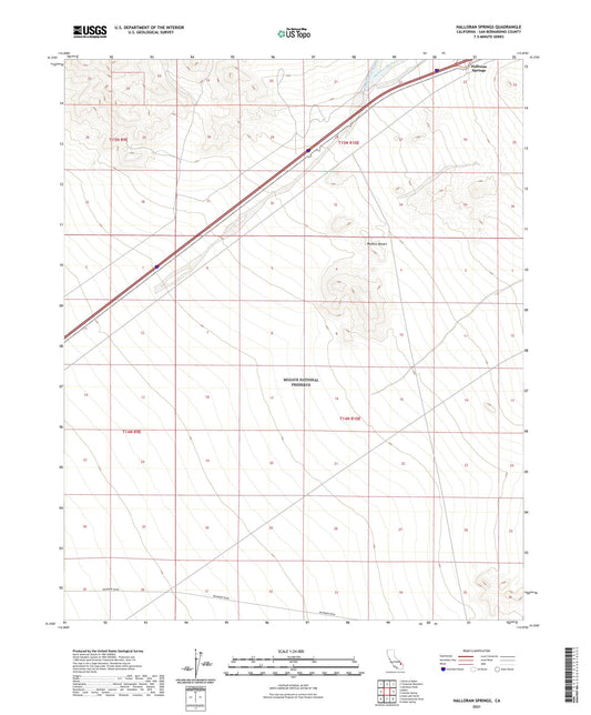 Halloran Springs California US Topo Map Image