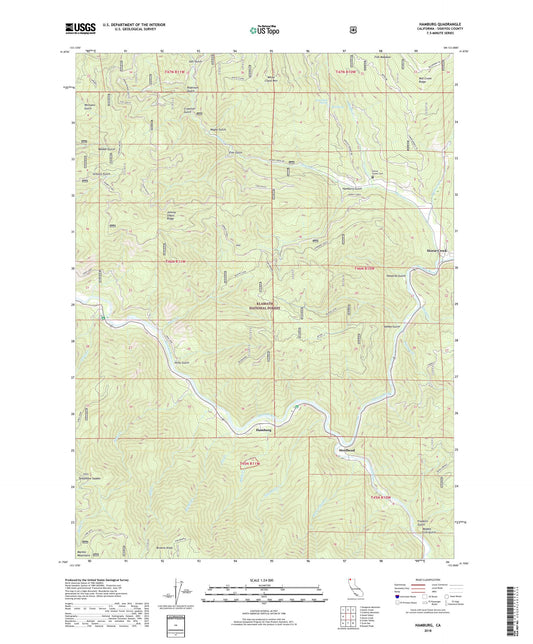 Hamburg California US Topo Map Image