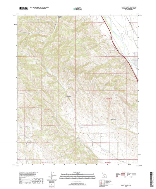 Hames Valley California US Topo Map Image