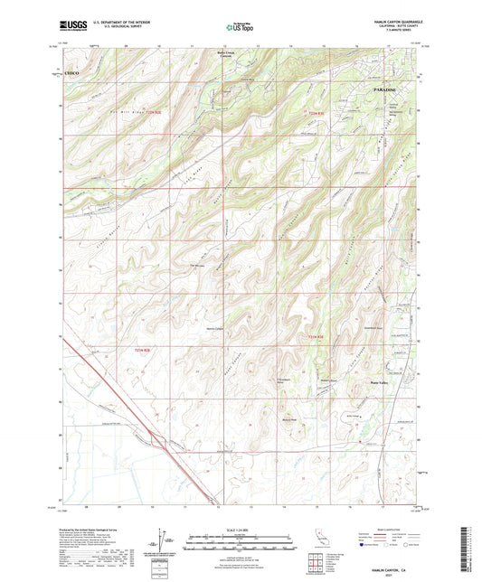 Hamlin Canyon California US Topo Map Image