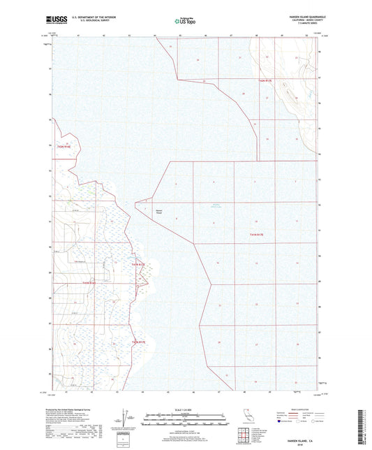 Hansen Island California US Topo Map Image