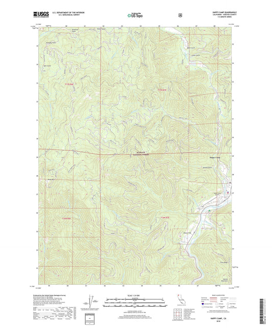 Happy Camp California US Topo Map Image