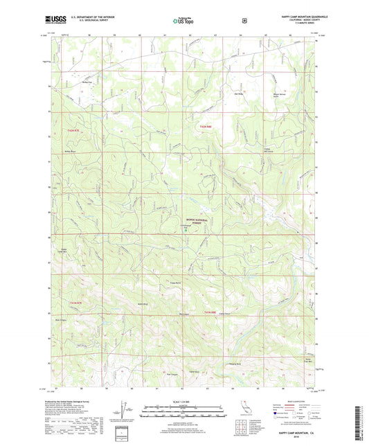 Happy Camp Mountain California US Topo Map Image