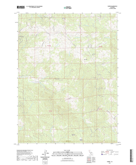 Harris California US Topo Map Image