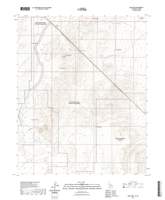 Hart Peak California US Topo Map Image