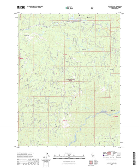 Haskins Valley California US Topo Map Image