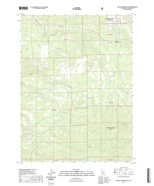 Hatchet Mountain Pass California US Topo Map Image