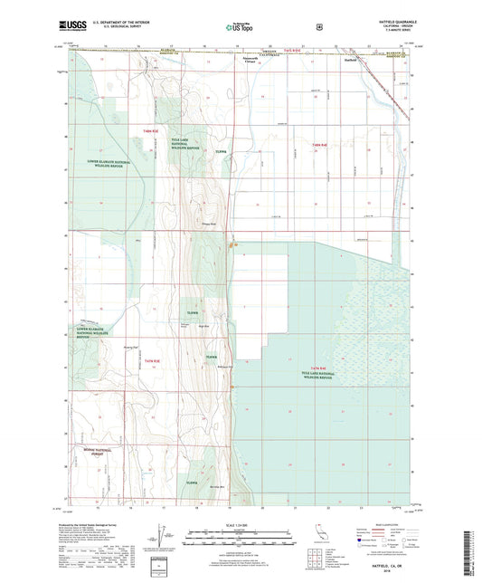 Hatfield California US Topo Map Image