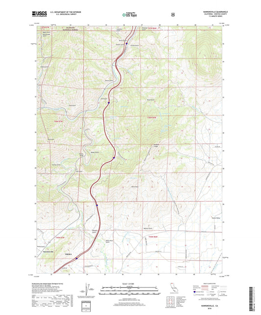 Hawkinsville California US Topo Map Image