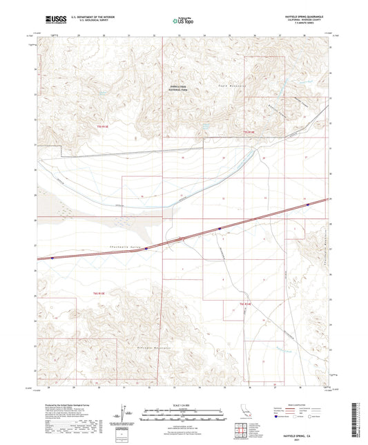 Hayfield Spring California US Topo Map Image